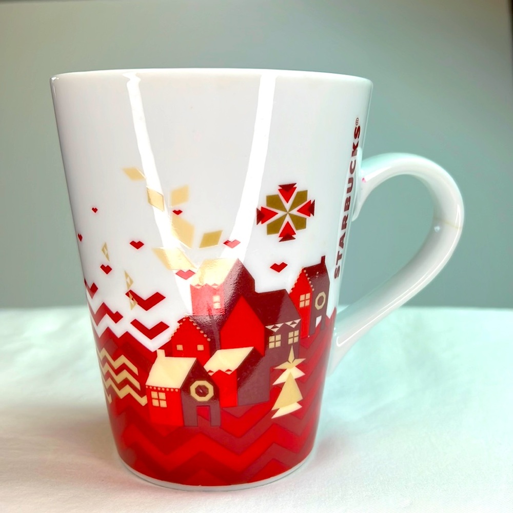 2013 Starbucks Village Winter Christmas geometric houses